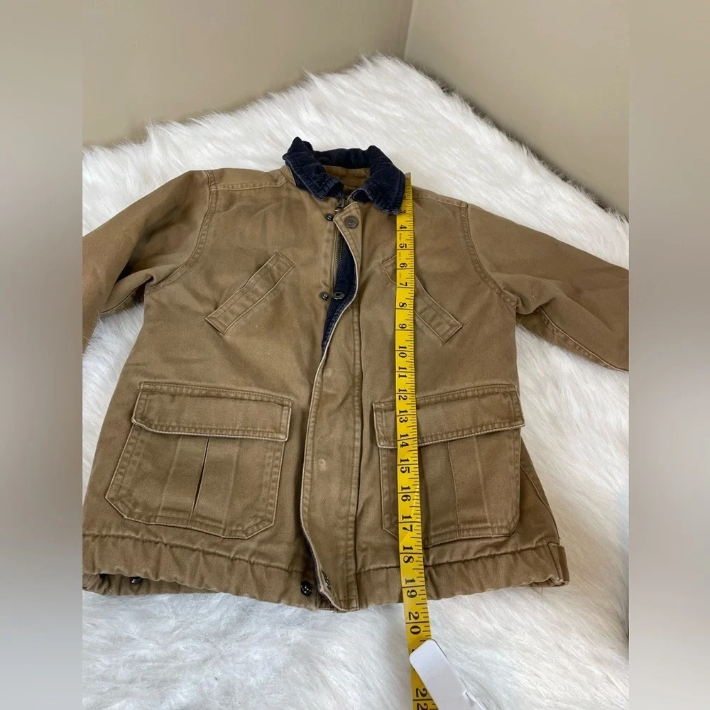 The Children's Place Tan Chore Barn Jacket Corduroy Collar XS 4